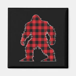 Rotes Buffalo Kariert Bigfoot Matching Family C Magnet