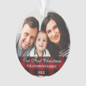 Rotes Buffalo Kariert Ornament (Vorderseite)