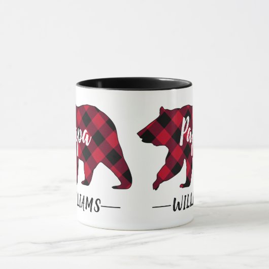 Rotes Buffalo Kariert Tasse (Zentrum)