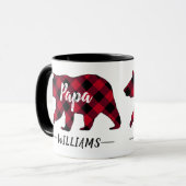 Rotes Buffalo Kariert Tasse (Vorderseite Links)