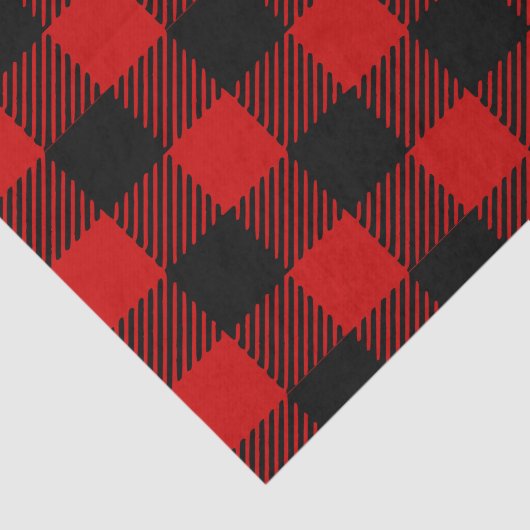 Rotes Buffalo-Kariertes Gewehrpapier Seidenpapier (Ausschnitt)