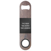 Rotes Buffalo Kariertes Hirschkopf Monogramm Speedflaschenöffner (Rückseite)