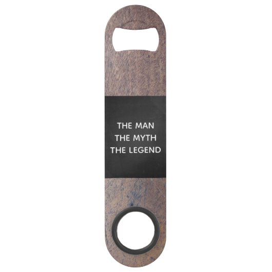 Rotes Buffalo Kariertes Hirschkopf Monogramm Speedflaschenöffner (Rückseite)