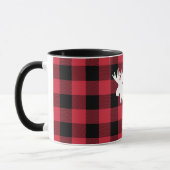 Rotes Buffalo-Karo-Tasse Tasse (Links)