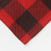 Rotes Büffel karierte Wurfdecke Fleecedecke (Ecke)