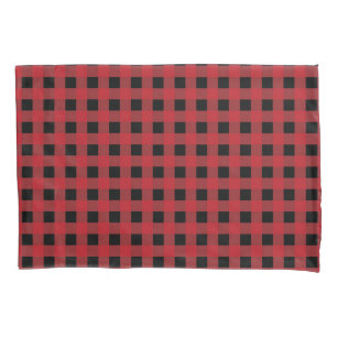Rotes Büffel-Karo-Pillowcase für die Feiertagsdeko Kissenbezug