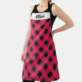 Rotes Büffel-Karo-Plaid-Moderne-Küche Schürze (InSitu)