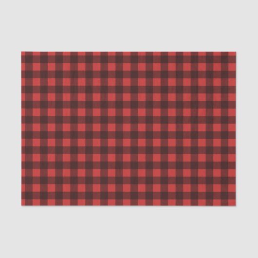 Rotes Büffel-Muster Weihnachtspapier Seidenpapier (Vorderseite)