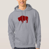 Rotes Büffel-Sweatshirt Wyomings Hoodie (Vorderseite)