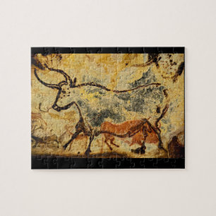 Rotes Bull', Lascaux, Dordogne_Art des Altertums Puzzle