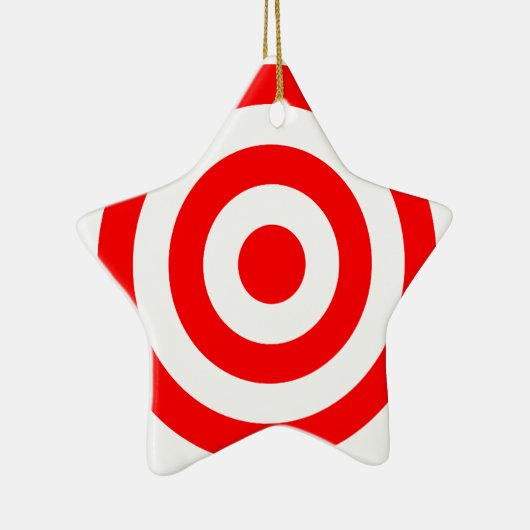 Rotes Bullaugen-Ziel Keramikornament (Rechts)