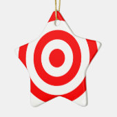 Rotes Bullaugen-Ziel Keramikornament (Links)