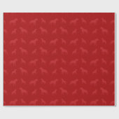 Rotes Bulldogin Geschenkpapier (Flach)