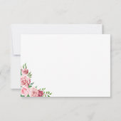 Rotes Burgund und Rosa Rosen - Optionen zum Essen RSVP Karte (Rückseite)