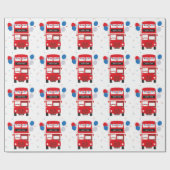 Rotes Bus-Packpapier Londons Geschenkpapier (Flach)