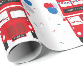 Rotes Bus-Packpapier Londons Geschenkpapier (Rolleneckpunkt)