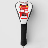 Rotes Busdesign Golf Headcover (Vorderseite)