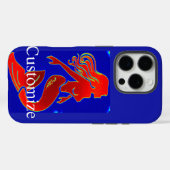 Rotes Button-Up Meerjungfrau blau Case-Mate iPhone Hülle (Rückseite (Horizontal))