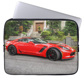 Rotes C7 Chevrolet Corvette Laptopschutzhülle