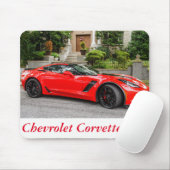 Rotes C7 Chevrolet Corvette Mousepad (Mit Mouse)