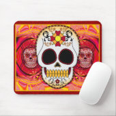 Rotes Calaveras Mousepad (Mit Mouse)