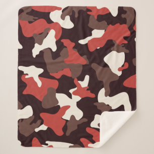 Rotes Camouflage-Armeemuster Sherpadecke