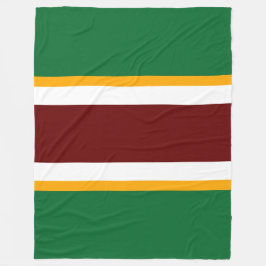 Rotes Camp Grüne, gelbe Streifen Fleecedecke