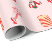 Rotes Casino-Dekorationsmuster Geschenkpapier (Rolleneckpunkt)