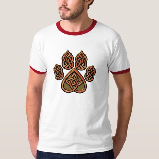 Rotes Celtic Pawprint Shirt (Vorderseite)