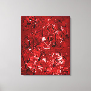 Rotes Chaos Leinwanddruck