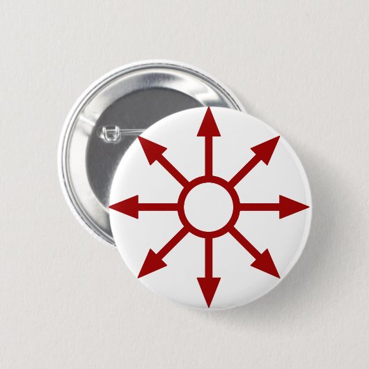 Rotes Chaote Sigil Button (Vorne & Hinten)