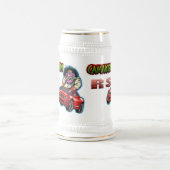 Rotes Chevy Camaro RS Stein - Weiß/Gold Bierglas (Mittel)