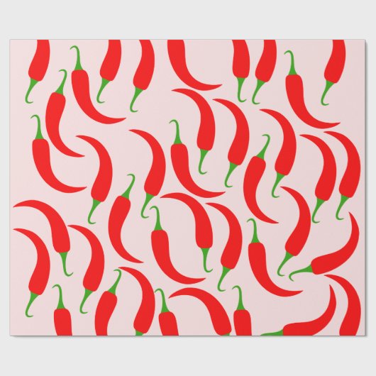 Rotes Chili Geschenkpapier (Flach)