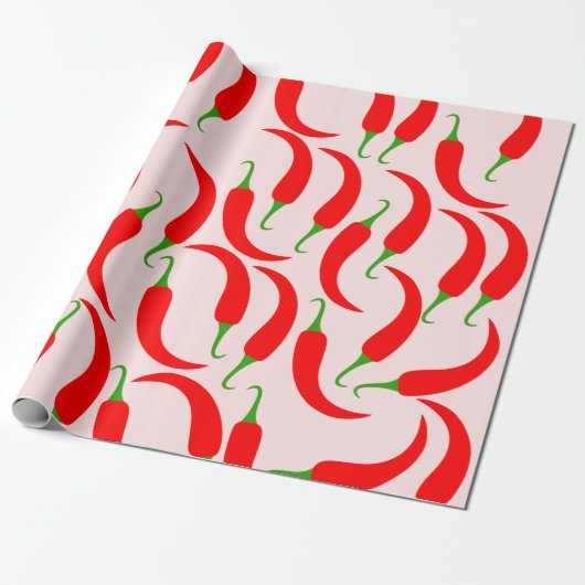 Rotes Chili Geschenkpapier (Ungerollt)