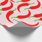 Rotes Chili Geschenkpapier (Ecke)