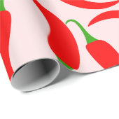 Rotes Chili Geschenkpapier (Rolleneckpunkt)