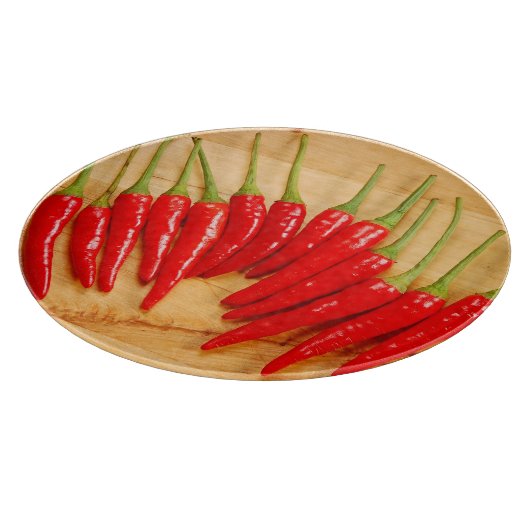 Rotes Chili-Paprikaschoten-Ausschnitbrett Schneidebrett (Ecke)