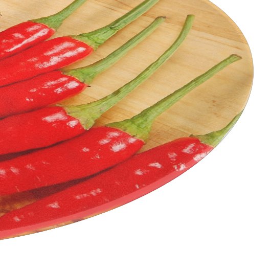 Rotes Chili-Paprikaschoten-Ausschnitbrett Schneidebrett (Ecke)