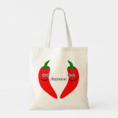 Rotes Chili-Pfeffer-Design Tragetasche (Rückseite)