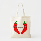 Rotes Chili-Pfeffer-Design Tragetasche (Vorne)
