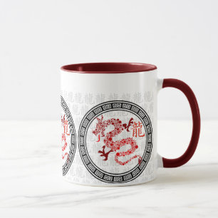 Rotes chinesisches Jahr der Drache-Kaffee-Tasse Tasse