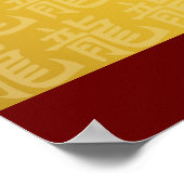 Rotes Chinesisches Jahr des Drachen Poster (Ecke)