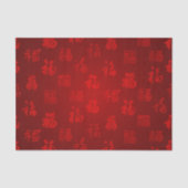 Rotes chinesisches Kalligraphiewort 福 Seidenpapier (Vorderseite)