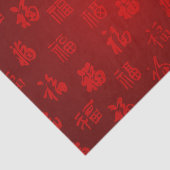 Rotes chinesisches Kalligraphiewort 福 Seidenpapier (Ausschnitt)
