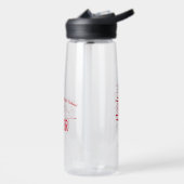 Rotes Chor-Logo und schicker Name mit Telefon Trinkflasche (Links)