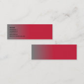 Rotes Chrom dünn Mini Visitenkarte (Vorne/Hinten)