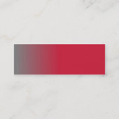 Rotes Chrom dünn Mini Visitenkarte (Rückseite)