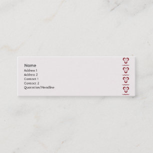 Rotes Cintemani - dünn Mini Visitenkarte