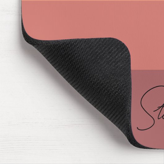 Rotes Clay Minimalistisch gestrichen Design mit Na Mousepad (Ecke)