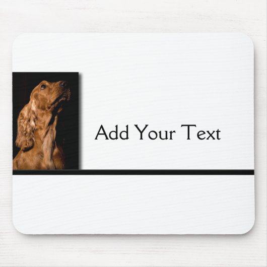Rotes Cocker spaniel-Porträt Mousepad (Vorne)